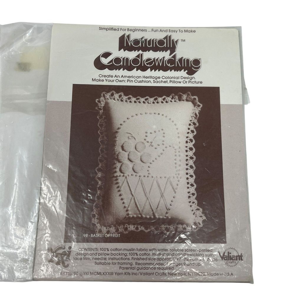 Naturally‎ Candlewicking Heritage Colonial Design Cross Stitch Pattern NO YARN